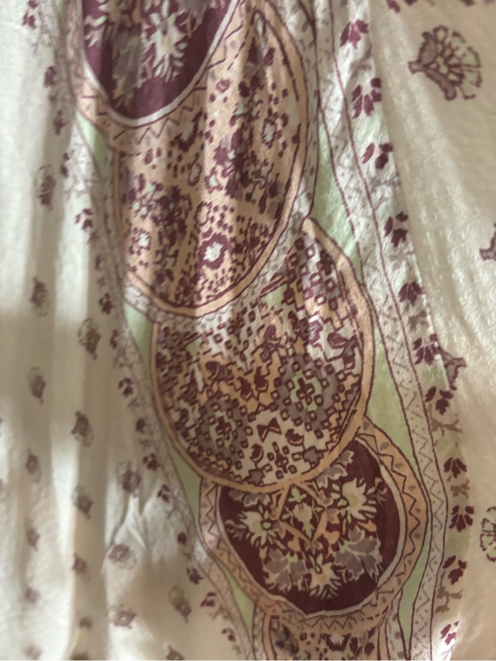 Free People Faithfully Yours Cream and Mauve Paisley Halter Maxi Dress - Picture 7 of 15